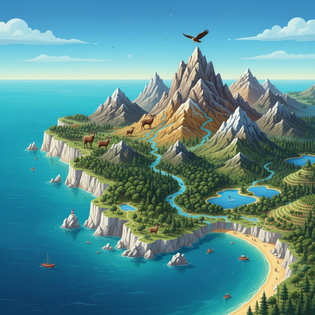 Découvrez une carte interactive de la Corse adaptée aux enfants, avec des ressources géographiques ludiques et éducatives sur Momes pour apprendre en s'amusant.