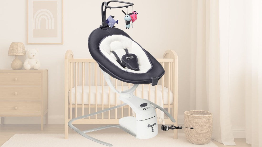 une balancelle bébé motorisée dans une chambre de bébé